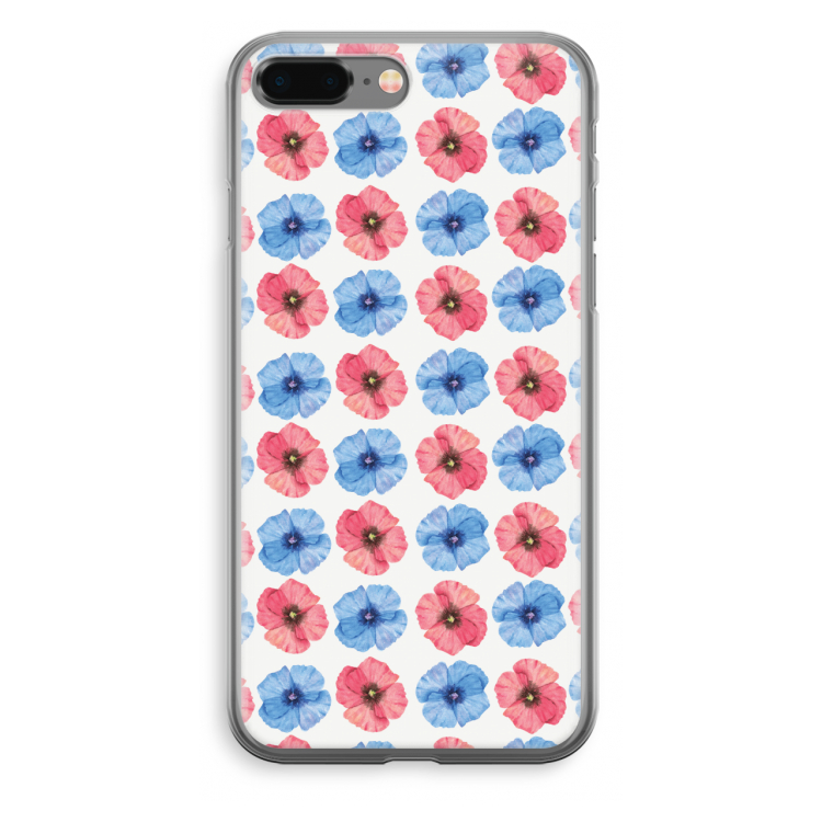 Klaproosjes: iPhone 8 Plus Transparant Hoesje
