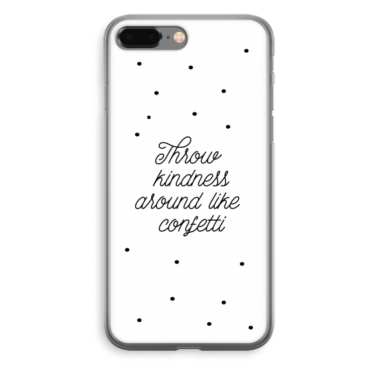 Confetti: iPhone 8 Plus Transparant Hoesje