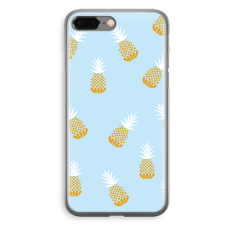 Ananasjes: iPhone 8 Plus Transparant Hoesje
