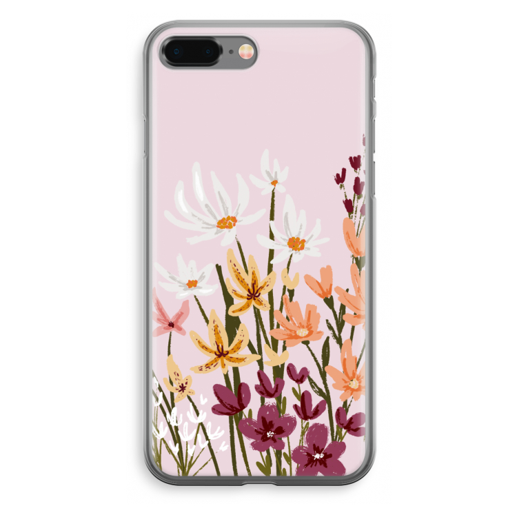 Painted wildflowers: iPhone 8 Plus Transparant Hoesje