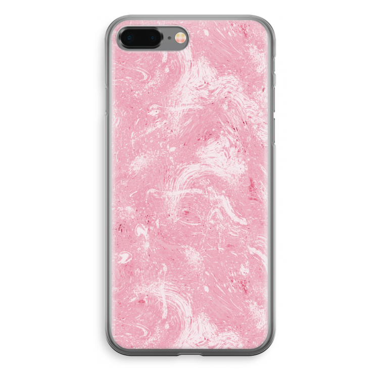 Abstract Painting Pink: iPhone 8 Plus Transparant Hoesje