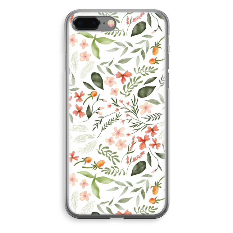 Sweet little flowers: iPhone 8 Plus Transparant Hoesje