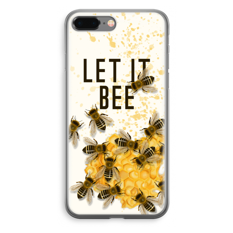 Let it bee: iPhone 8 Plus Transparant Hoesje
