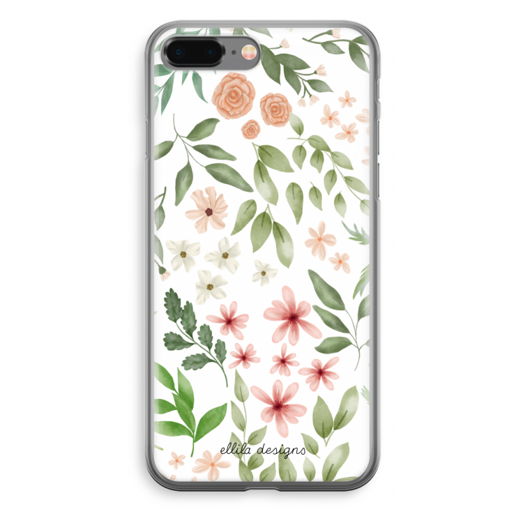 Botanical sweet flower heaven: iPhone 8 Plus Transparant Hoesje