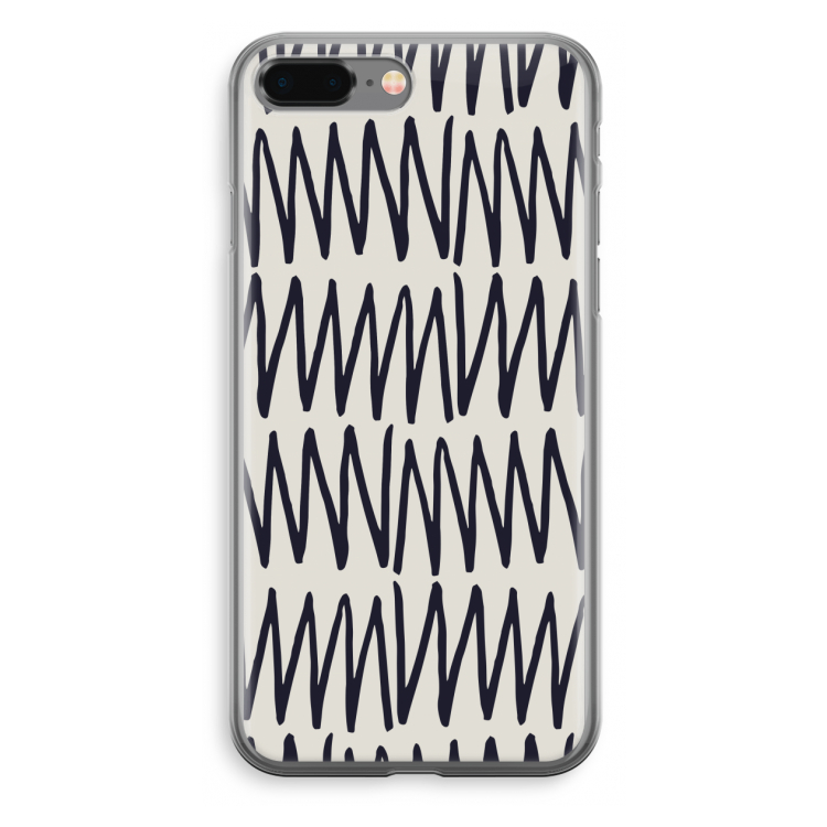Marrakech Zigzag: iPhone 8 Plus Transparant Hoesje