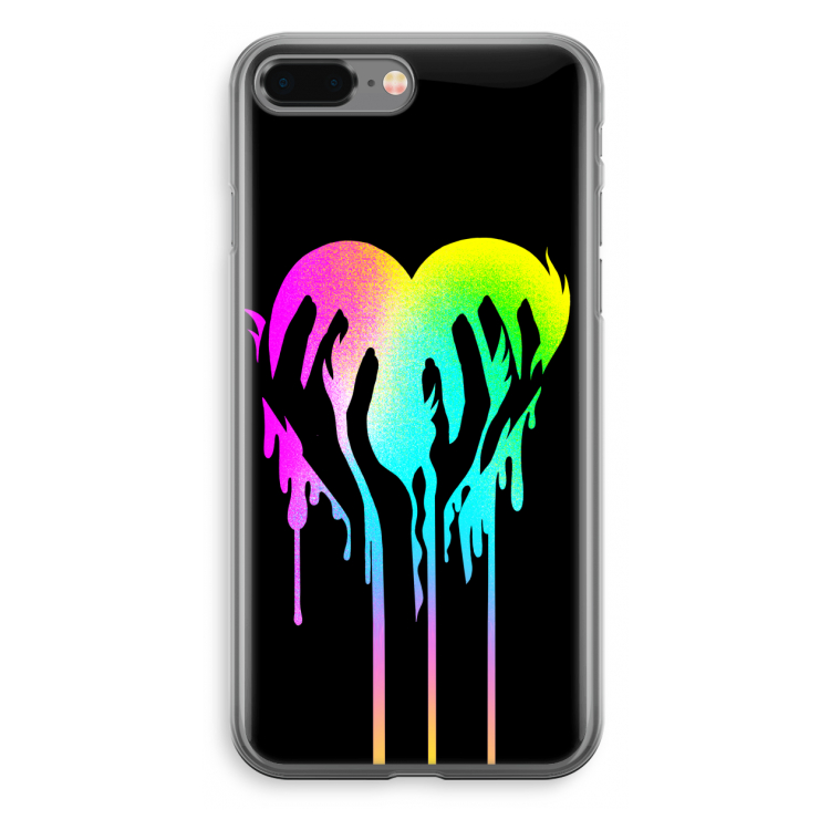 Hold My Heart: iPhone 8 Plus Transparant Hoesje