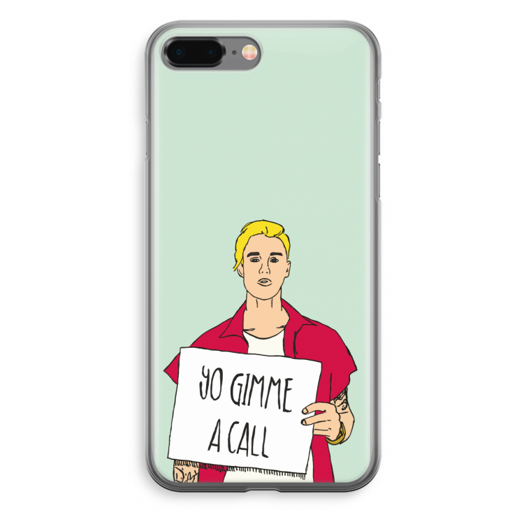 Gimme a call: iPhone 8 Plus Transparant Hoesje