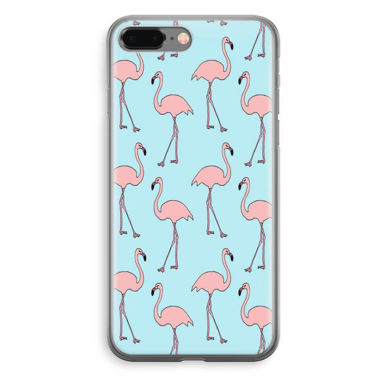 Anything Flamingoes: iPhone 8 Plus Transparant Hoesje