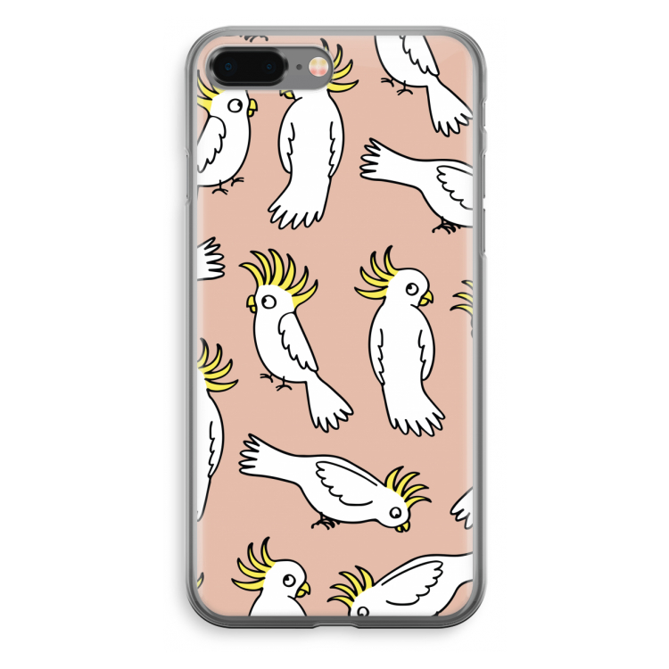 Papegaai: iPhone 8 Plus Transparant Hoesje