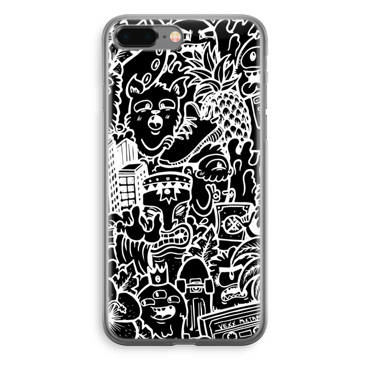 Vexx Black Mixtape: iPhone 8 Plus Transparant Hoesje