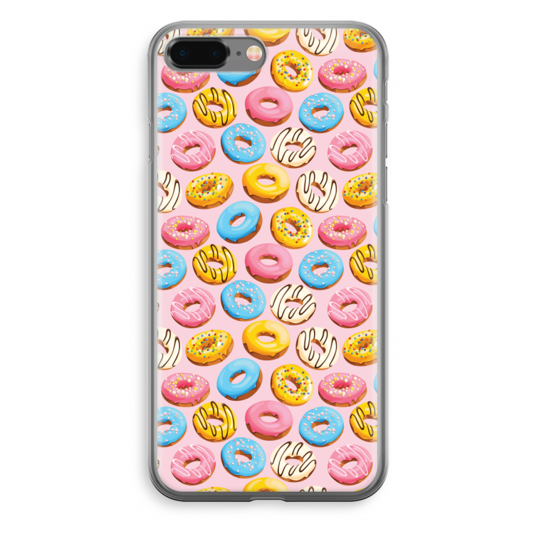 Pink donuts: iPhone 8 Plus Transparant Hoesje