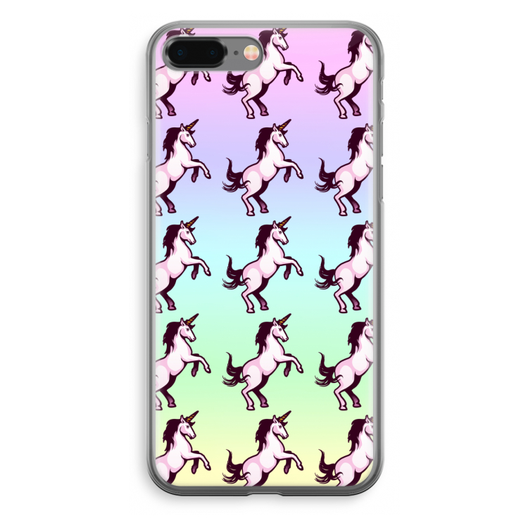 Musketon Unicorn: iPhone 8 Plus Transparant Hoesje