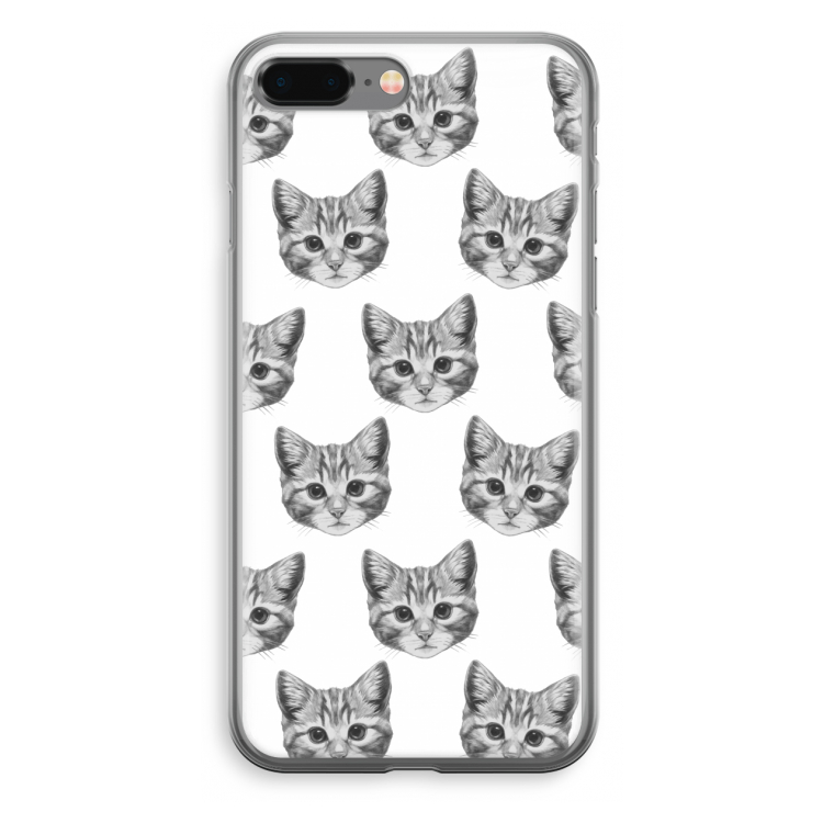 Kitten: iPhone 8 Plus Transparant Hoesje