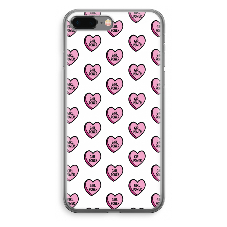 GIRL POWER: iPhone 8 Plus Transparant Hoesje