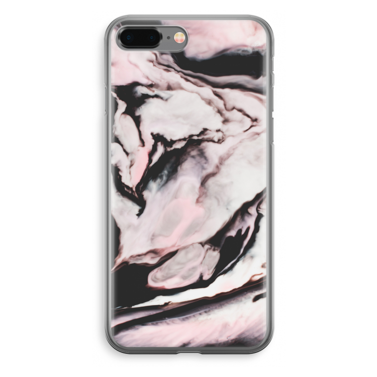 Roze stroom: iPhone 8 Plus Transparant Hoesje