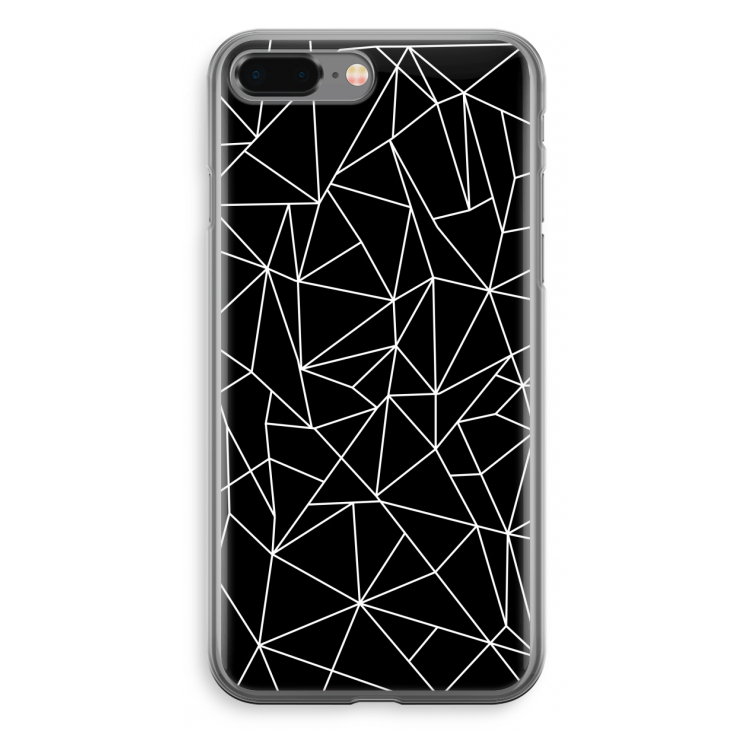 Geometrische lijnen wit: iPhone 8 Plus Transparant Hoesje