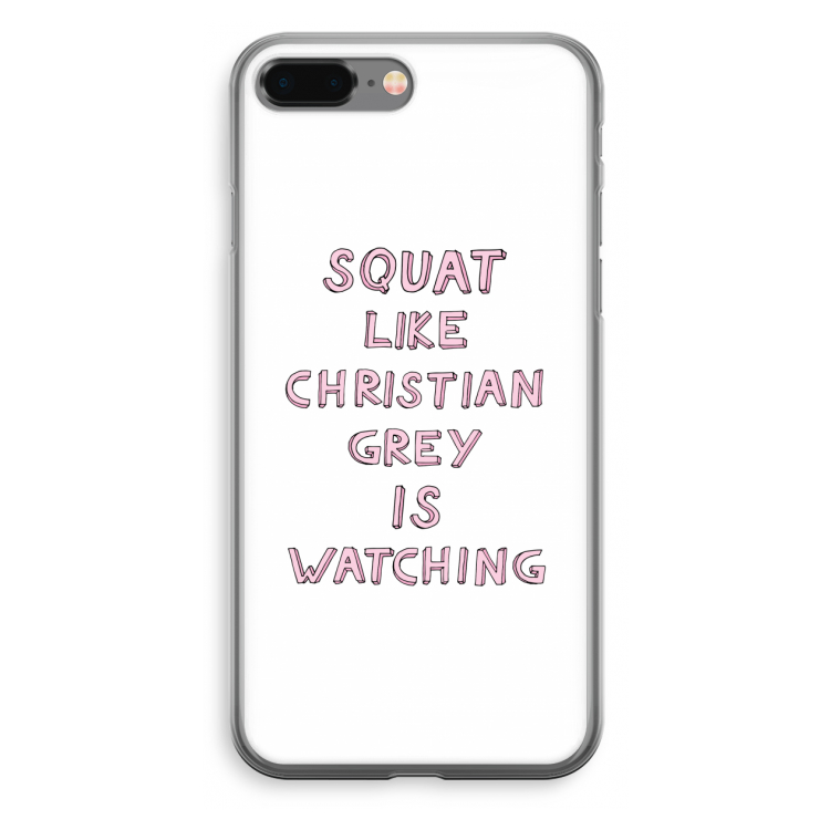 Christian Grey: iPhone 8 Plus Transparant Hoesje