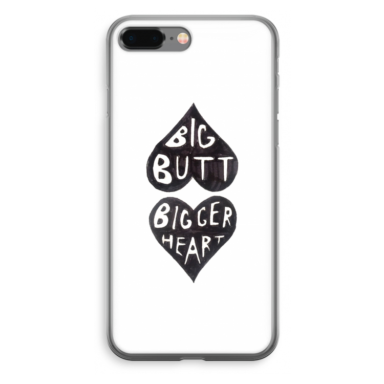 Big butt bigger heart: iPhone 8 Plus Transparant Hoesje