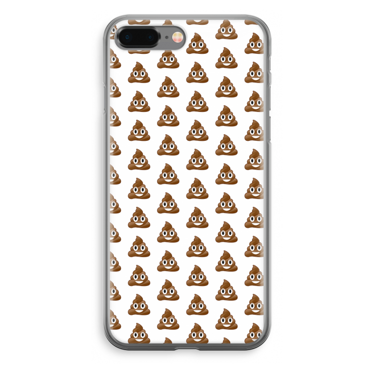 Poop emoji: iPhone 8 Plus Transparant Hoesje