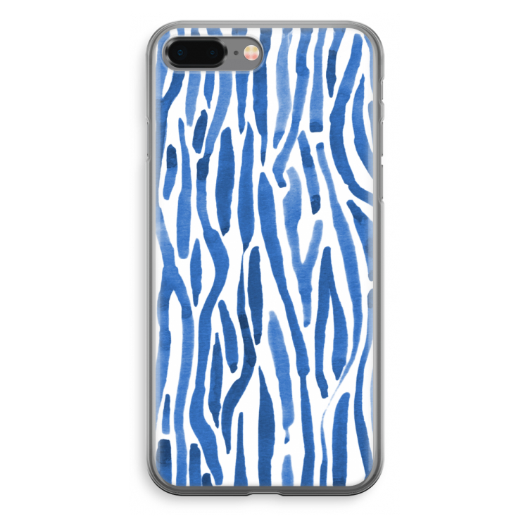 Blauwe nerven: iPhone 8 Plus Transparant Hoesje