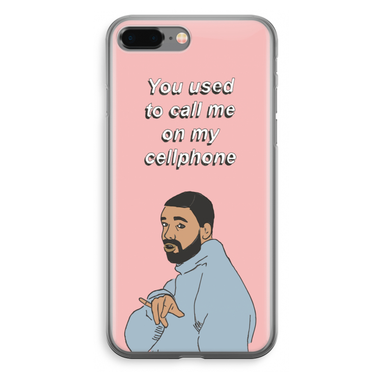Hotline bling: iPhone 8 Plus Transparant Hoesje