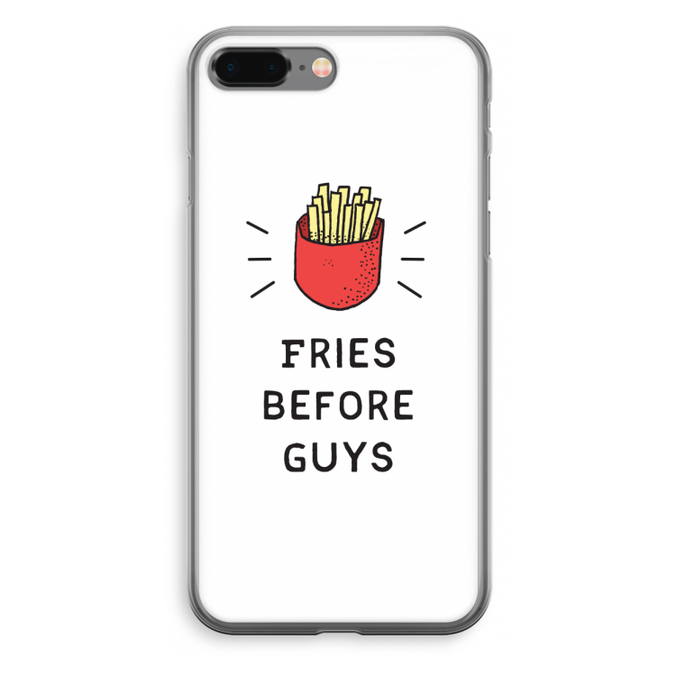 Fries before guys: iPhone 8 Plus Transparant Hoesje