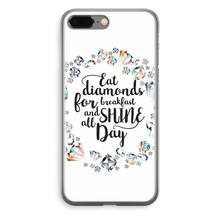 Diamonds: iPhone 8 Plus Transparant Hoesje
