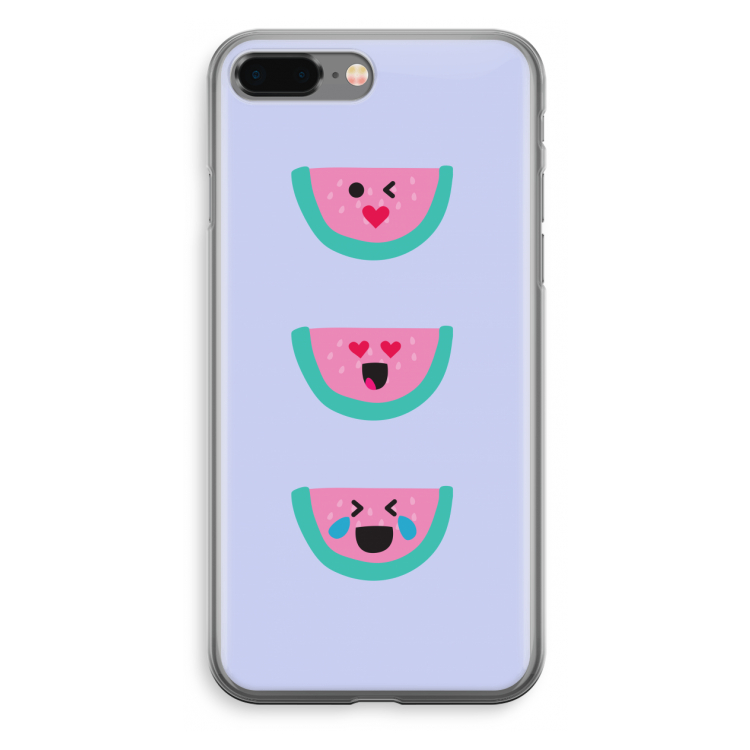 Smiley watermeloen: iPhone 8 Plus Transparant Hoesje