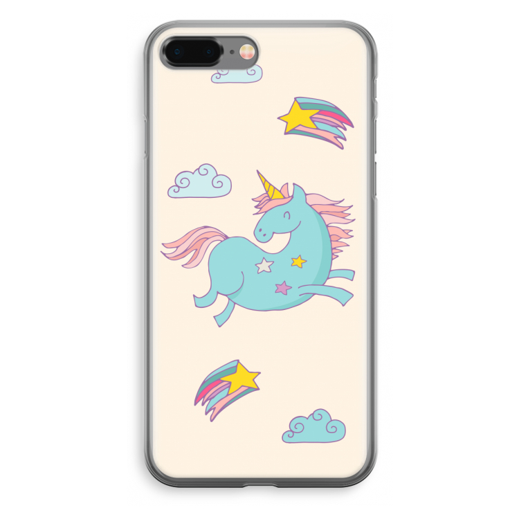 Vliegende eenhoorn: iPhone 8 Plus Transparant Hoesje