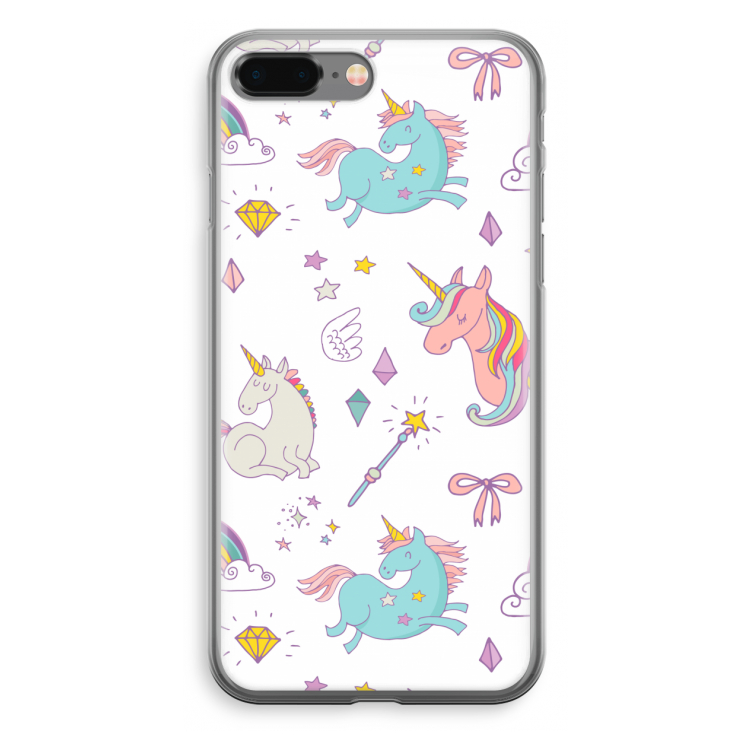 Fantasiewereld: iPhone 8 Plus Transparant Hoesje