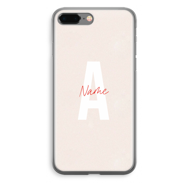 Strawberry Milkshake: iPhone 8 Plus Transparant Hoesje