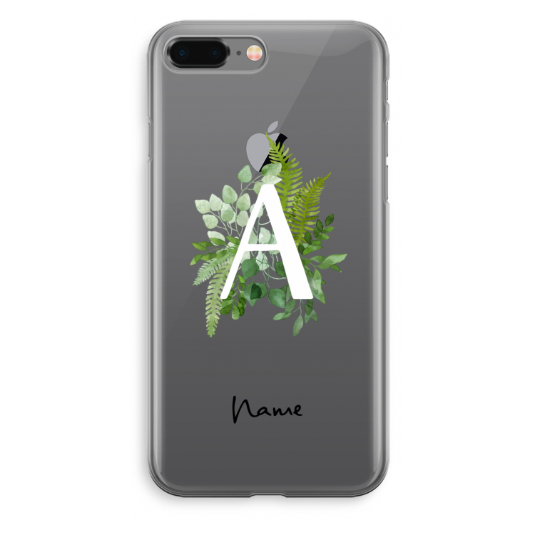 Green Brush: iPhone 8 Plus Transparant Hoesje