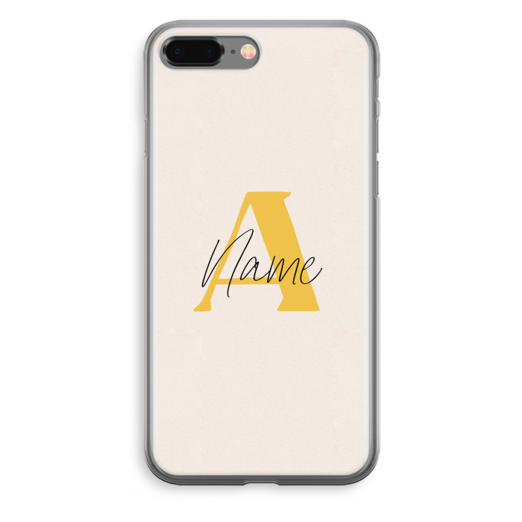 Amber Script: iPhone 8 Plus Transparant Hoesje