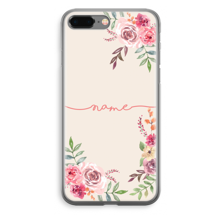 Rozen: iPhone 8 Plus Transparant Hoesje