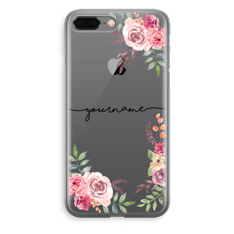 Rozen: iPhone 8 Plus Transparant Hoesje