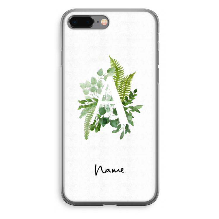 Green Brush: iPhone 8 Plus Transparant Hoesje