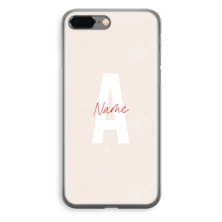 Strawberry Milkshake: iPhone 8 Plus Transparant Hoesje