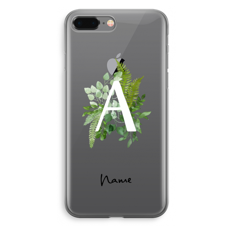 Green Brush: iPhone 8 Plus Transparant Hoesje