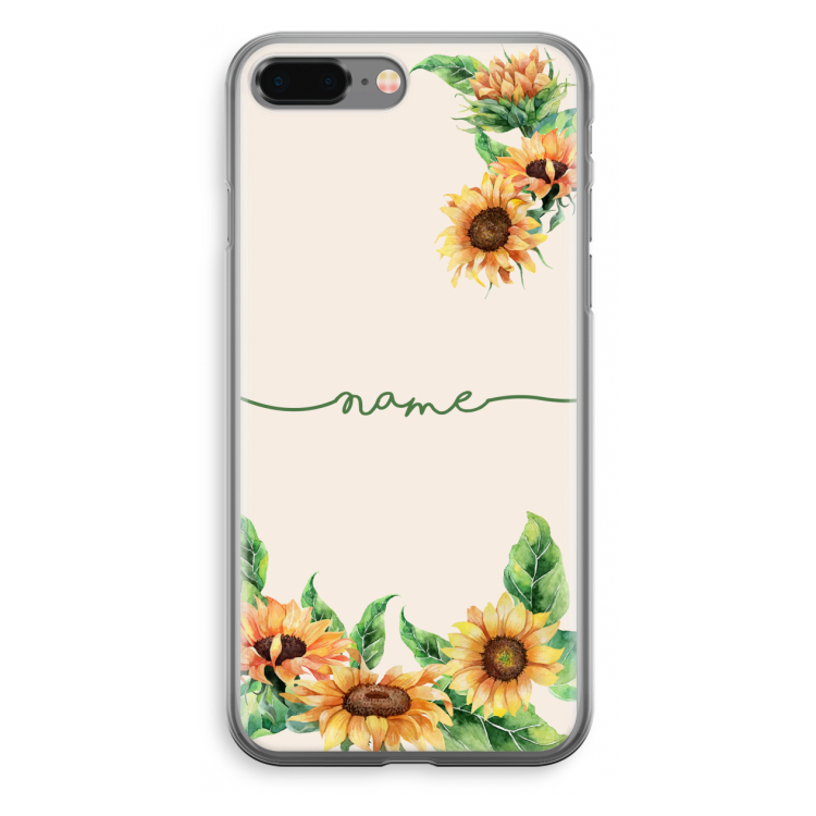 Zonnebloemen: iPhone 8 Plus Transparant Hoesje