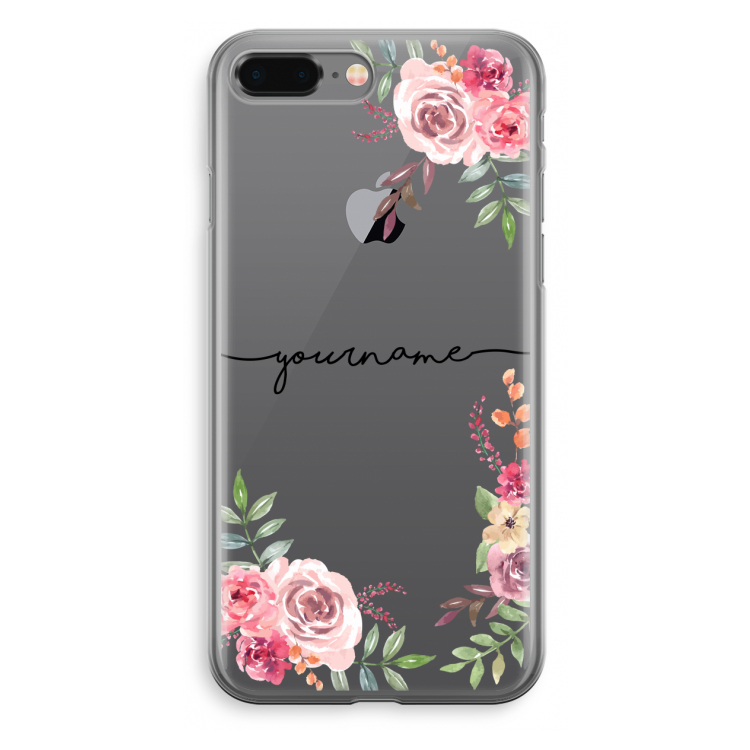 Rozen: iPhone 8 Plus Transparant Hoesje