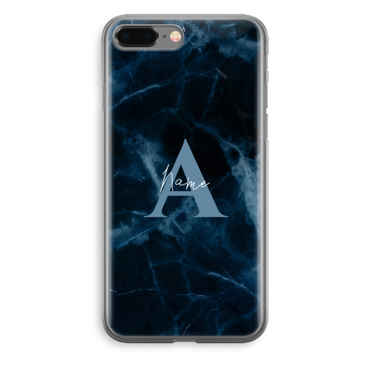Midnight Marble: iPhone 8 Plus Transparant Hoesje