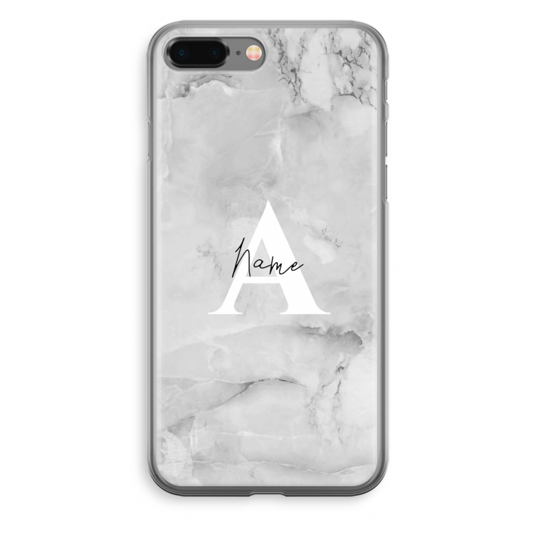 Ivory Marble: iPhone 8 Plus Transparant Hoesje