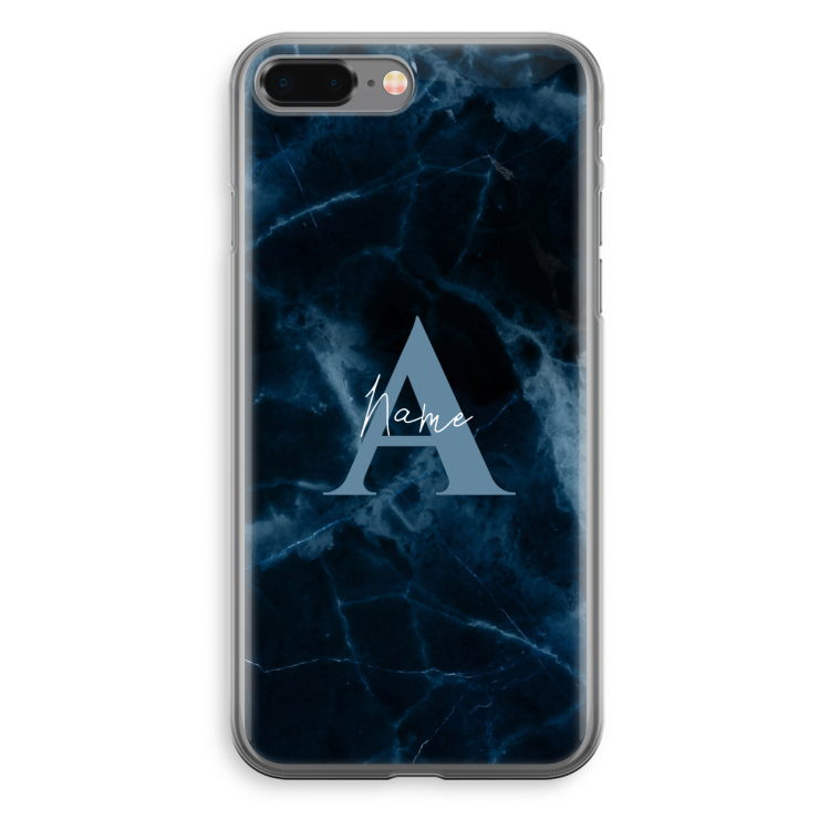 Midnight Marble: iPhone 8 Plus Transparant Hoesje