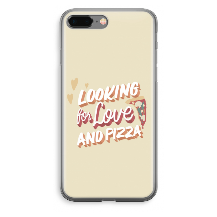 Pizza is the answer: iPhone 8 Plus Transparant Hoesje