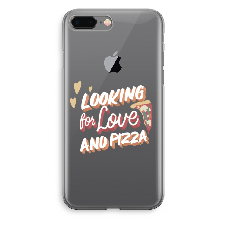 Pizza is the answer: iPhone 8 Plus Transparant Hoesje
