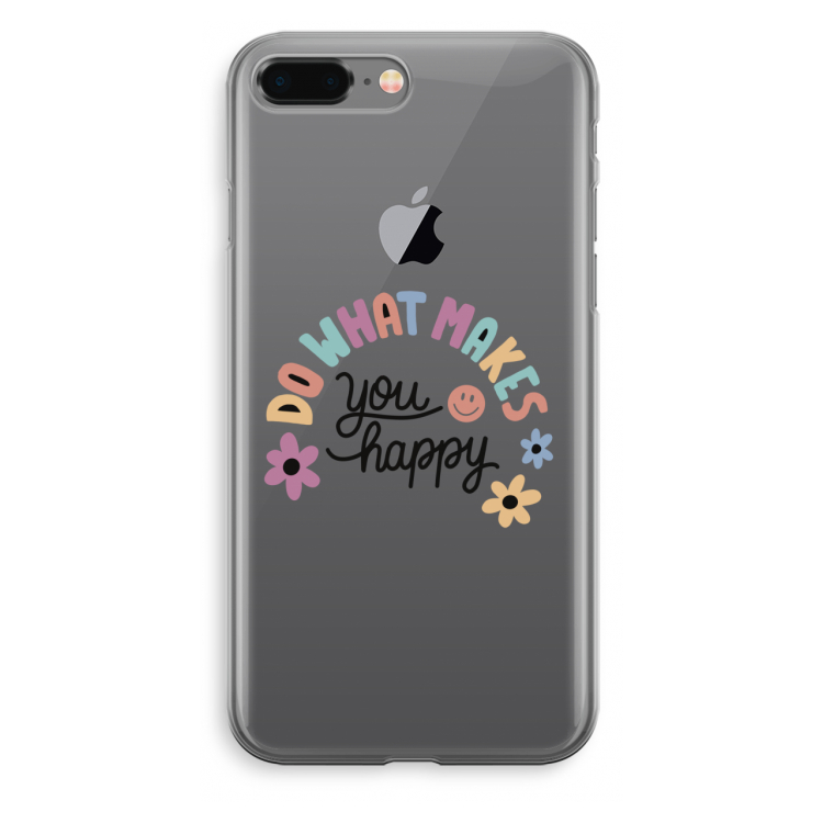 Happy days: iPhone 8 Plus Transparant Hoesje
