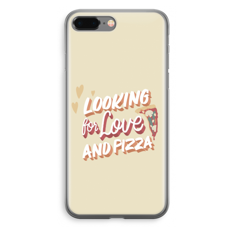 Pizza is the answer: iPhone 8 Plus Transparant Hoesje