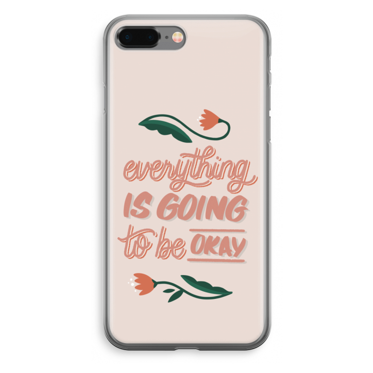 Optimistic flower girl: iPhone 8 Plus Transparant Hoesje