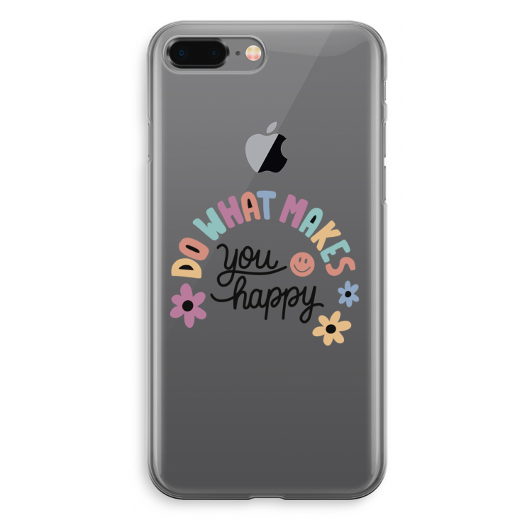 Happy days: iPhone 8 Plus Transparant Hoesje
