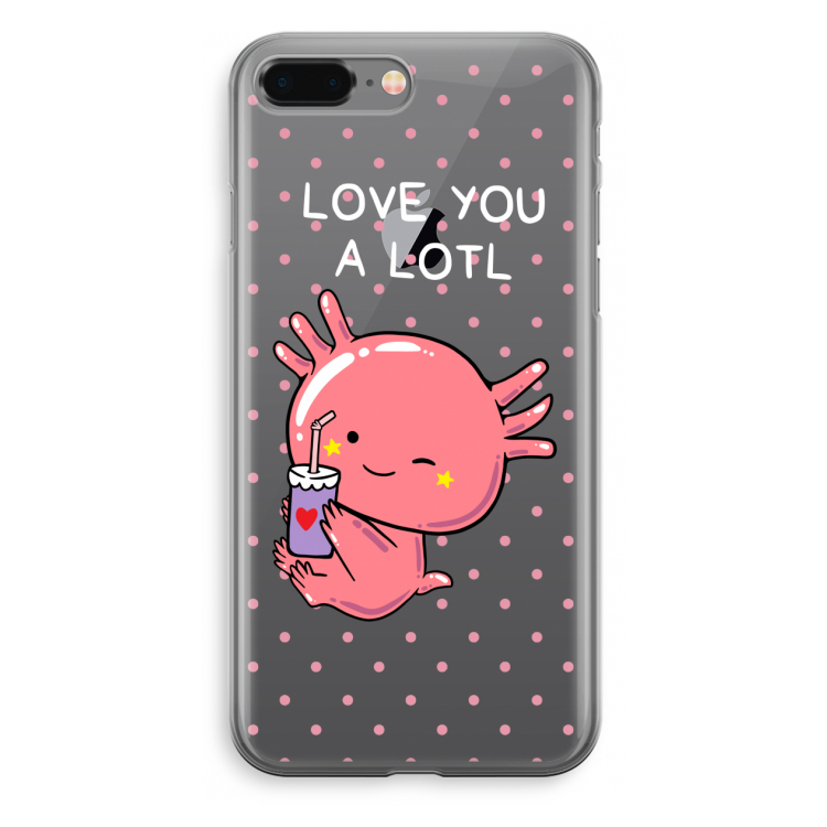 Love You A Lotl: iPhone 8 Plus Transparant Hoesje